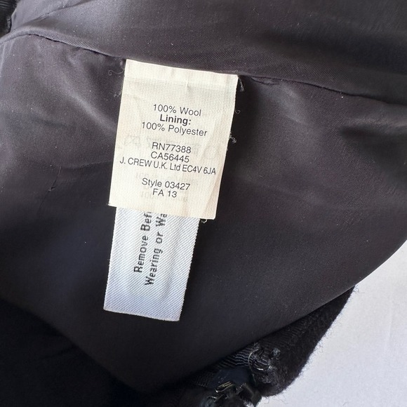 J.Crew // Number 2 Gray & Blue Wool Color-block Pencil Skirt, Size 6 - Picture 7 of 7